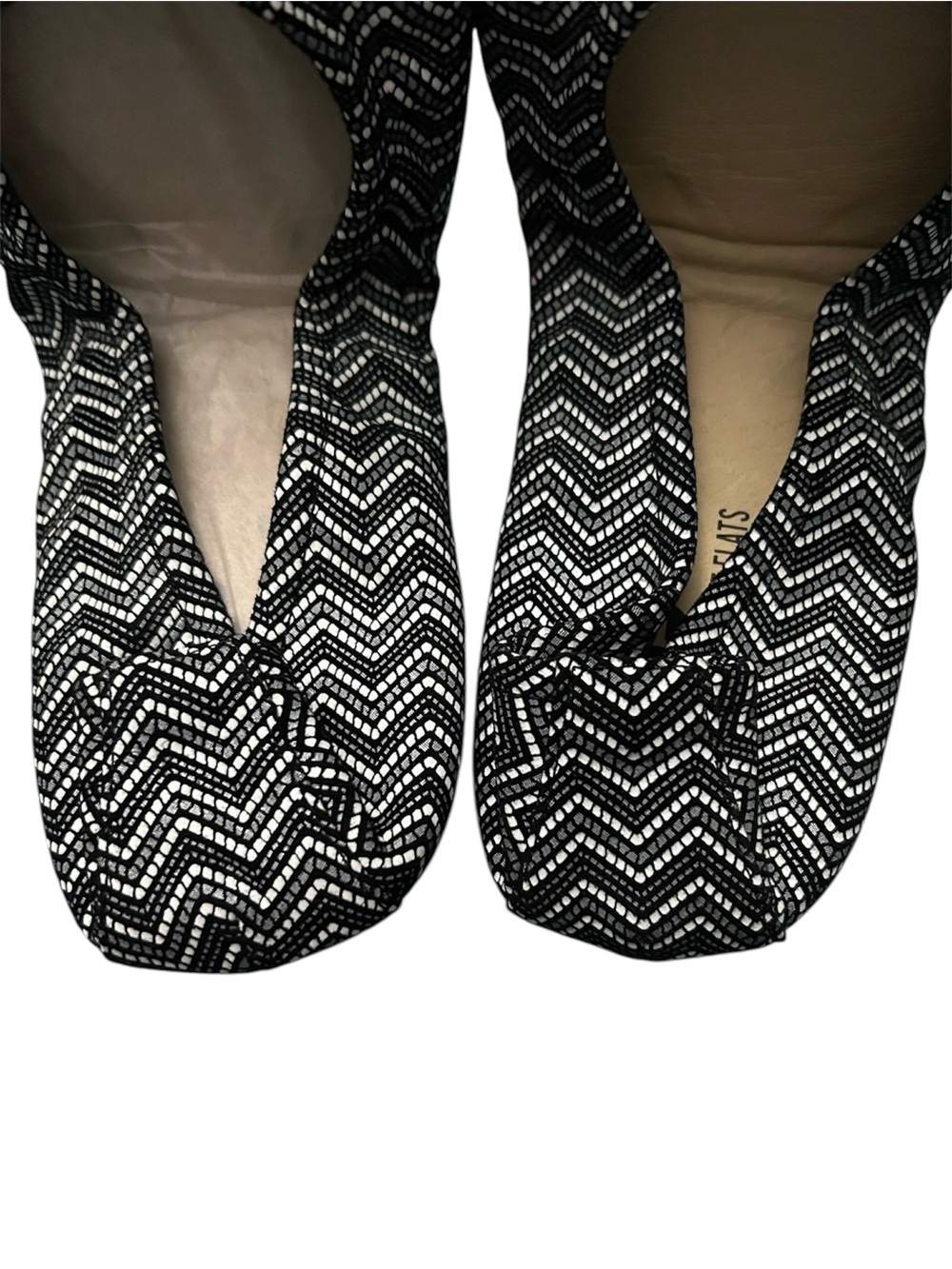 The Storehouse Flats Chevron Mosaic Suede Leather Foldable Ballet Flats - Size 7 - Picture 5 of 10